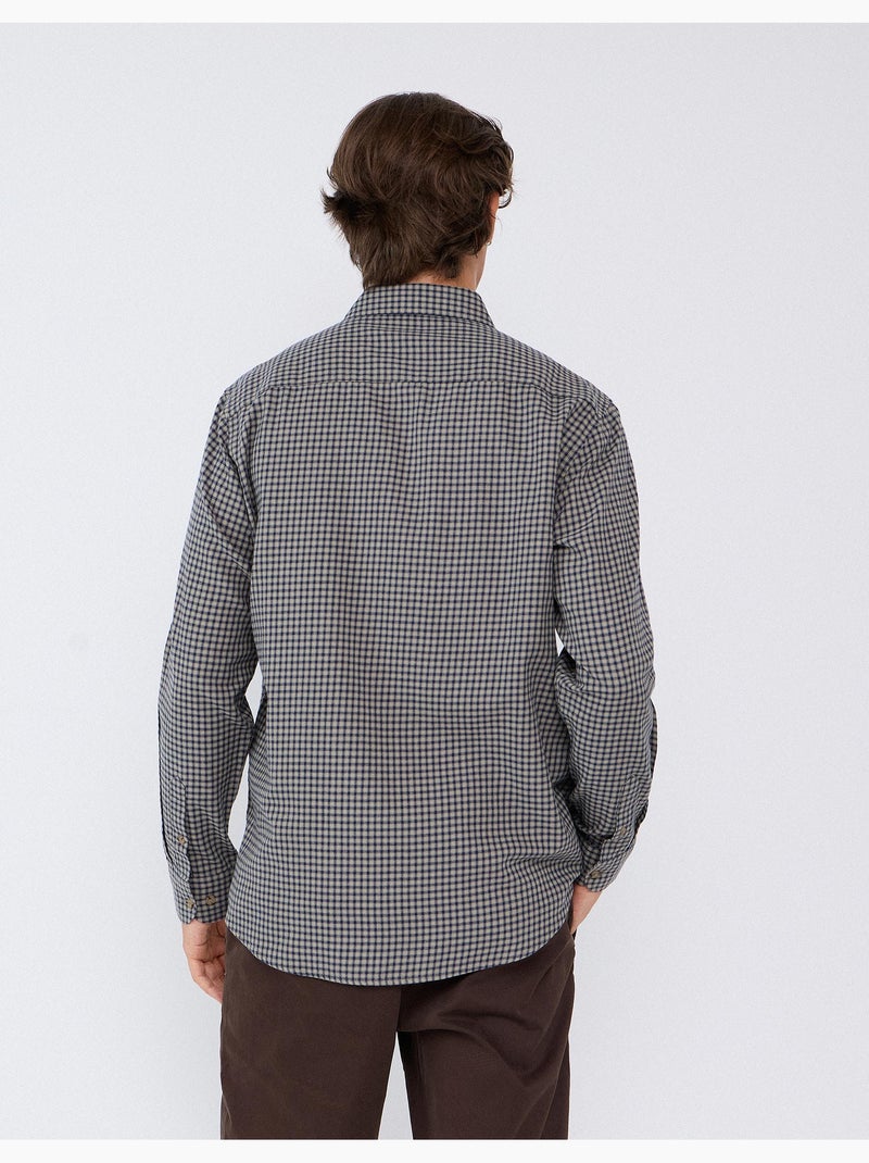Camisa ajustada con patrón, mo fashion Verde - Kiabi