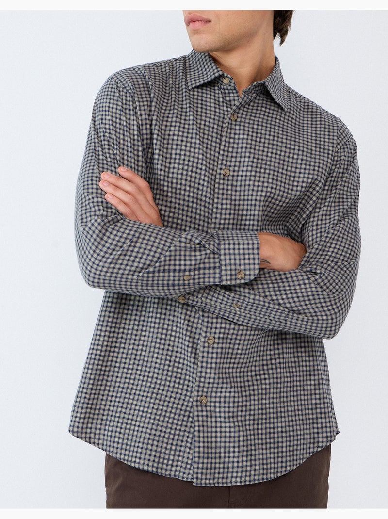 Camisa ajustada con patrón, mo fashion Verde - Kiabi