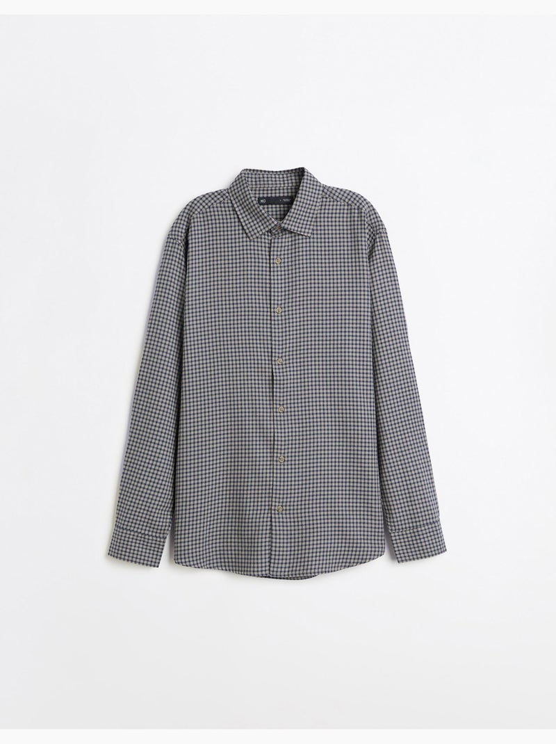 Camisa ajustada con patrón, mo fashion Verde - Kiabi