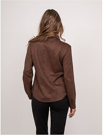 Camisa ajustada de antelina ologane