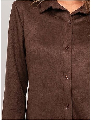 Camisa ajustada de antelina ologane
