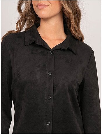Camisa ajustada de antelina ologane