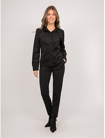 Camisa ajustada de antelina ologane