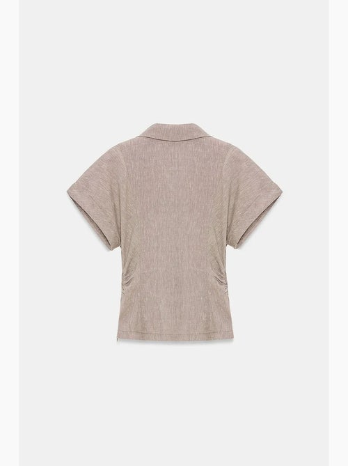 Camisa ajustada texturizada de manga corta dilvin - Kiabi Camisa ajustada texturizada de manga corta dilvin - Kiabi