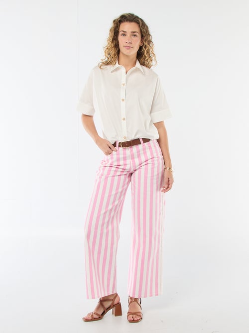 Camisa ancha con botones de estrella - Kiabi