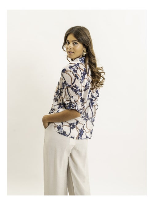 Camisa anudada estampada OBERDA - Kiabi