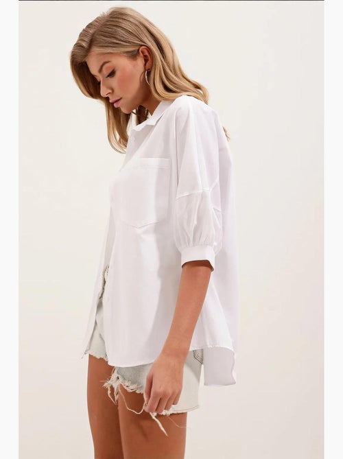 Camisa básica de manga corta extragrande bdart - Kiabi Camisa básica de manga corta extragrande bdart - Kiabi
