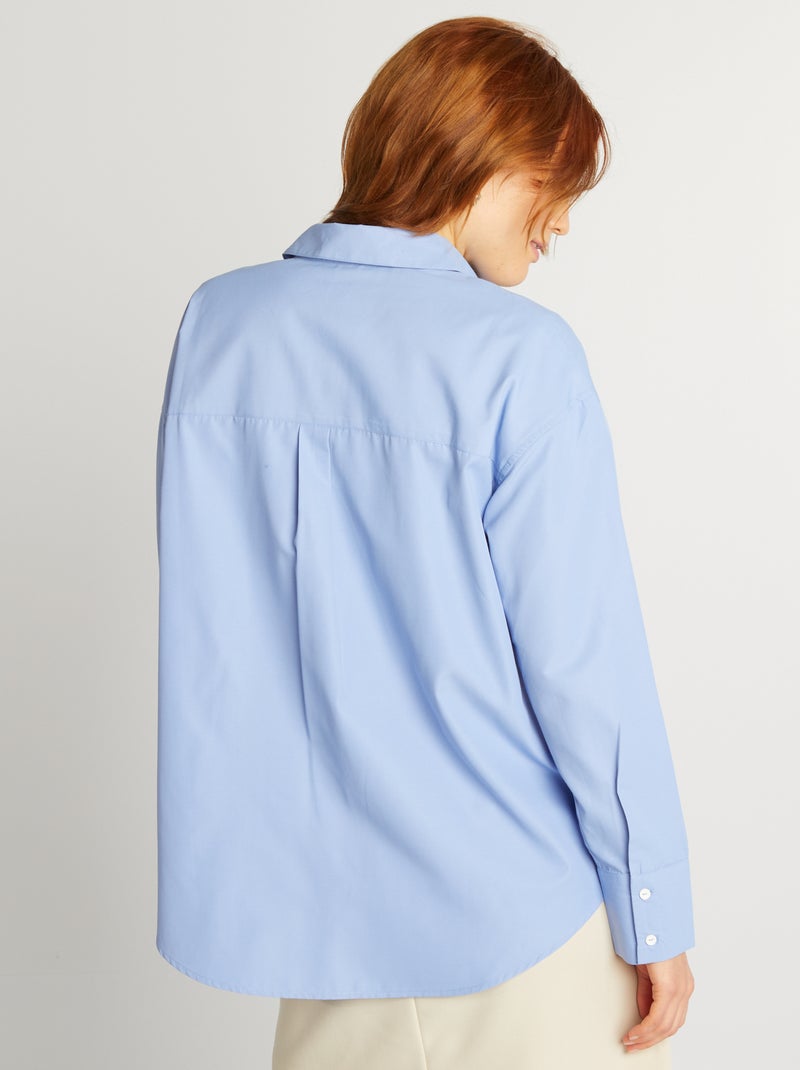 Camisa básica de popelina PURPURA - Kiabi