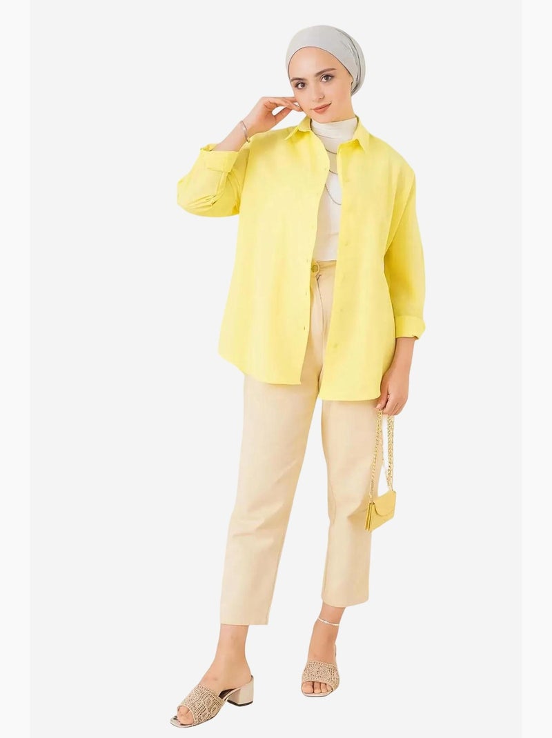 Camisa básica extragrande bdart Amarillo limón - Kiabi