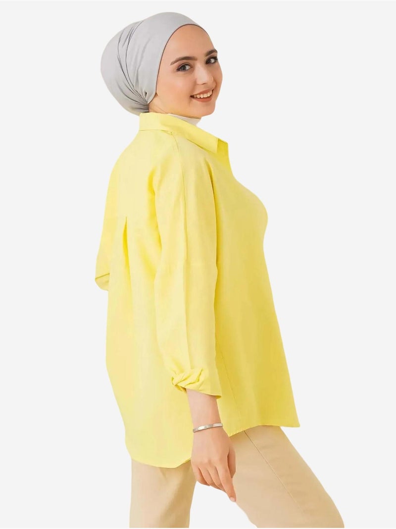 Camisa básica extragrande bdart Amarillo limón - Kiabi