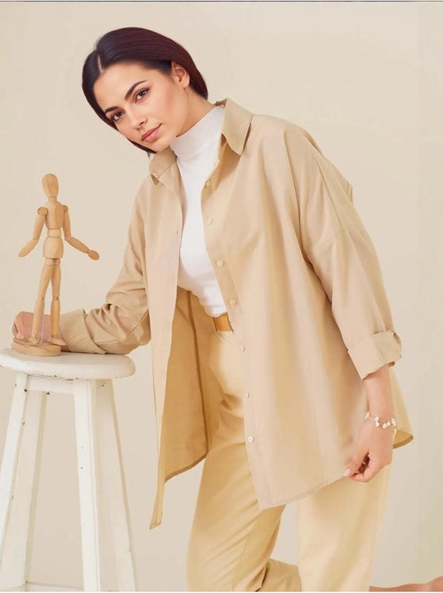 Camisa básica extragrande bdart - Kiabi Camisa básica extragrande bdart - Kiabi