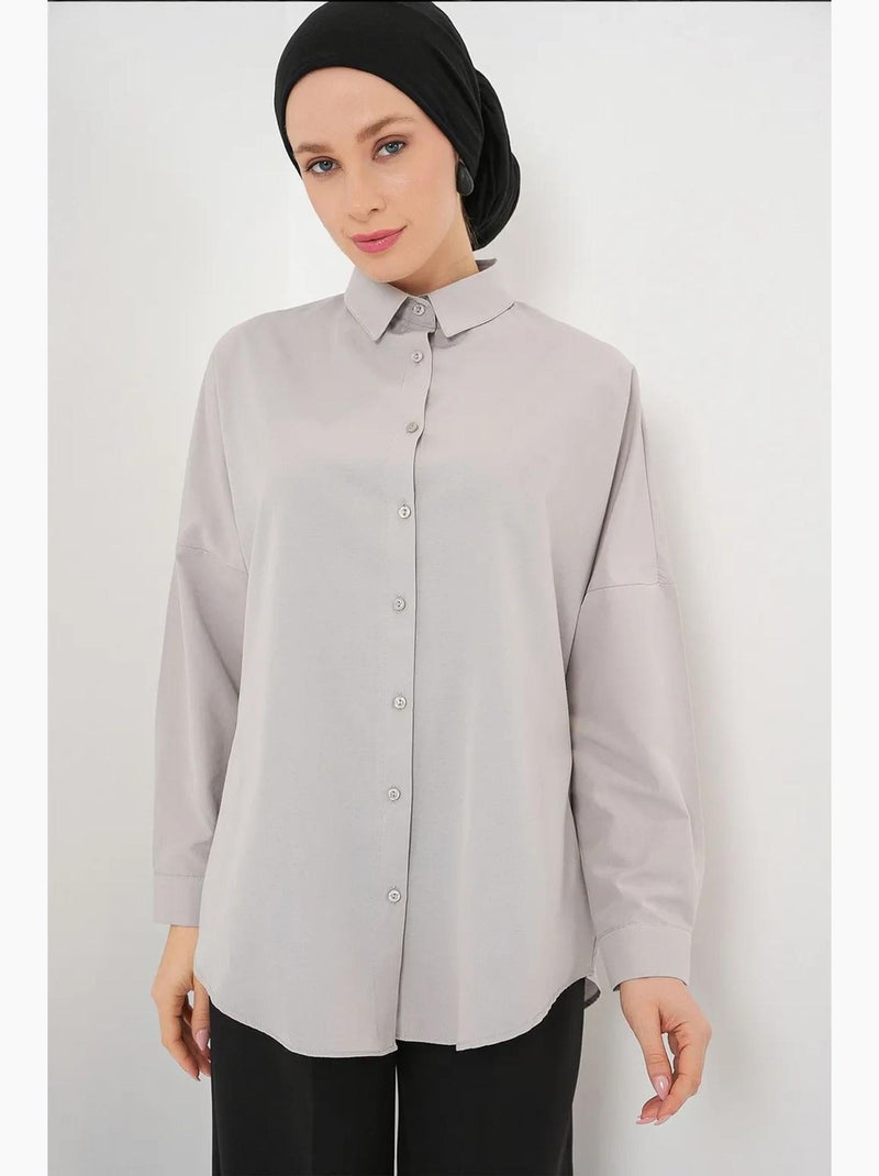 Camisa básica extragrande bdart Gris claro - Kiabi
