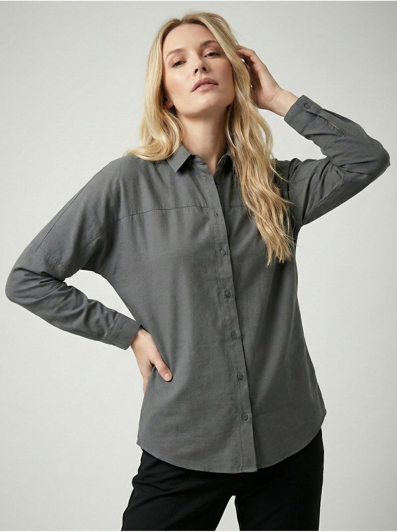Camisa básica extragrande bdart Gris negro - Kiabi