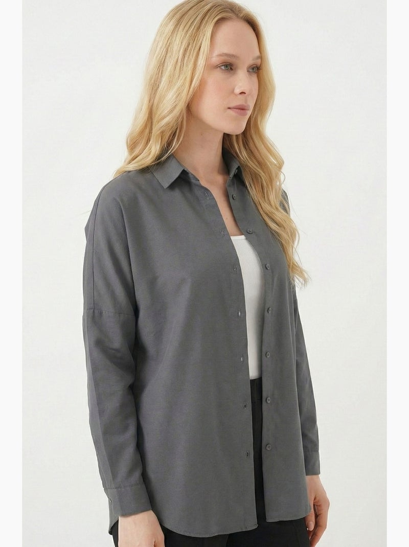 Camisa básica extragrande bdart Gris negro - Kiabi