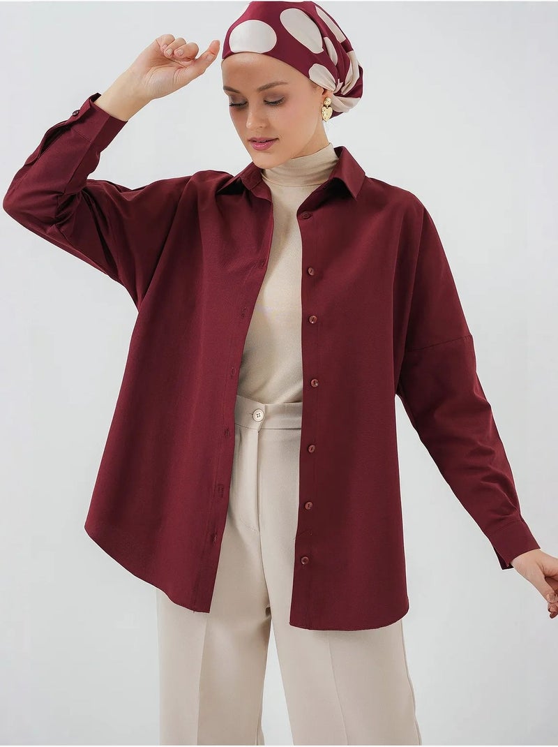 Camisa básica extragrande bdart Rojo granate - Kiabi