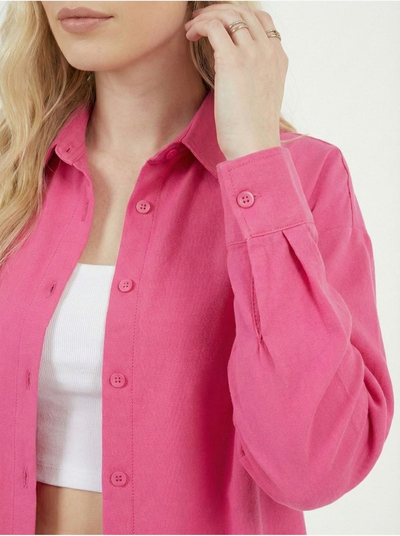 Camisa básica extragrande bdart Rosa fluo/Solinotes - Kiabi
