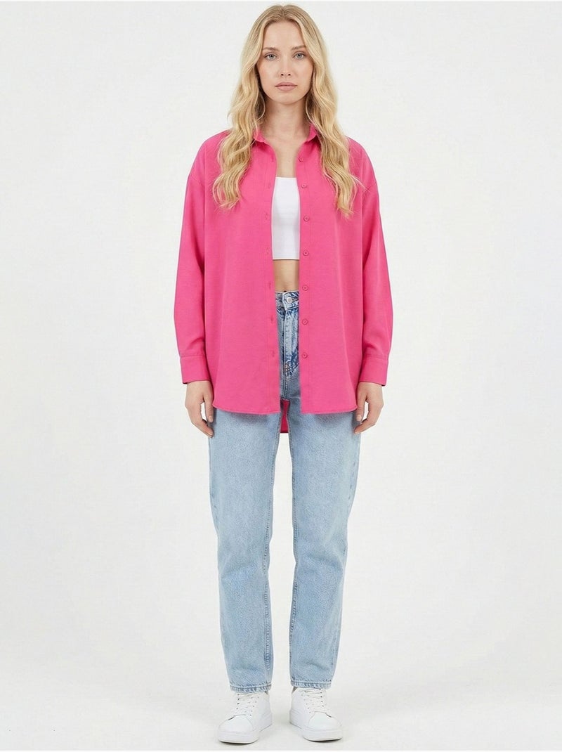 Camisa básica extragrande bdart Rosa fluo/Solinotes - Kiabi