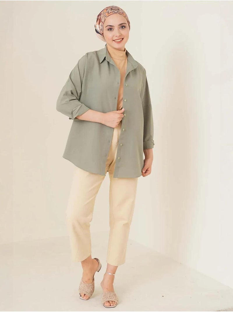 Camisa básica extragrande bdart Verde caqui - Kiabi