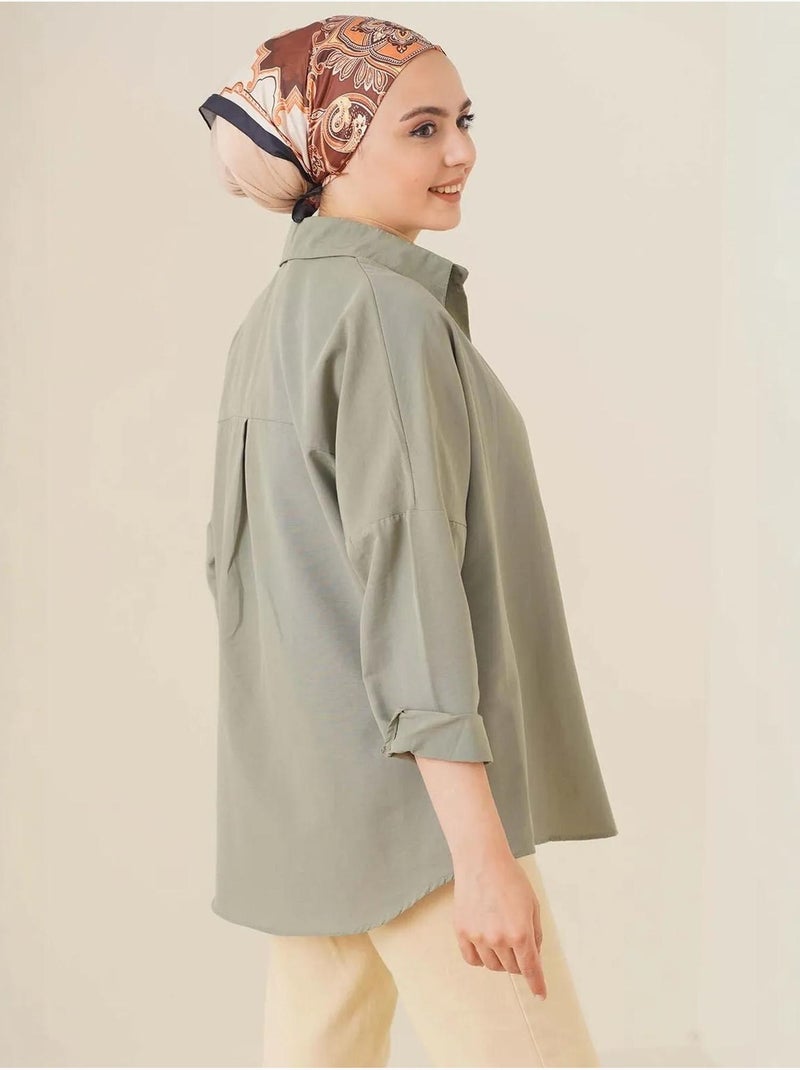 Camisa básica extragrande bdart Verde caqui - Kiabi