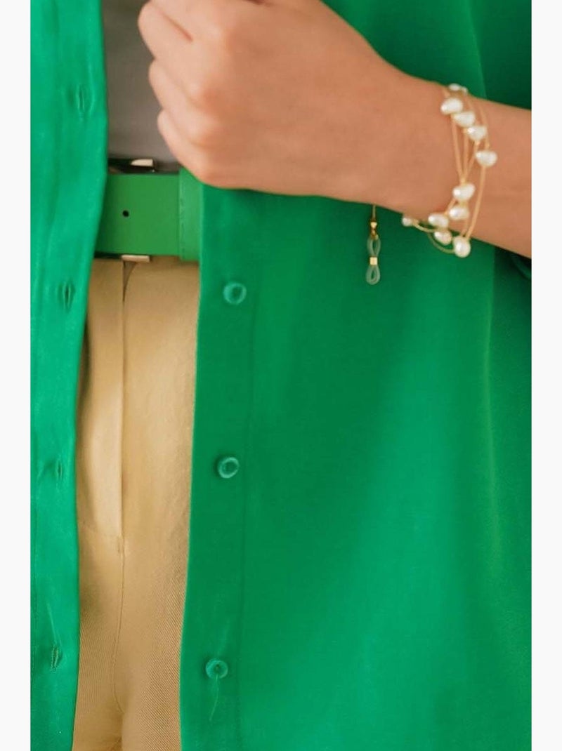 Camisa básica extragrande bdart Verde esmeralda - Kiabi