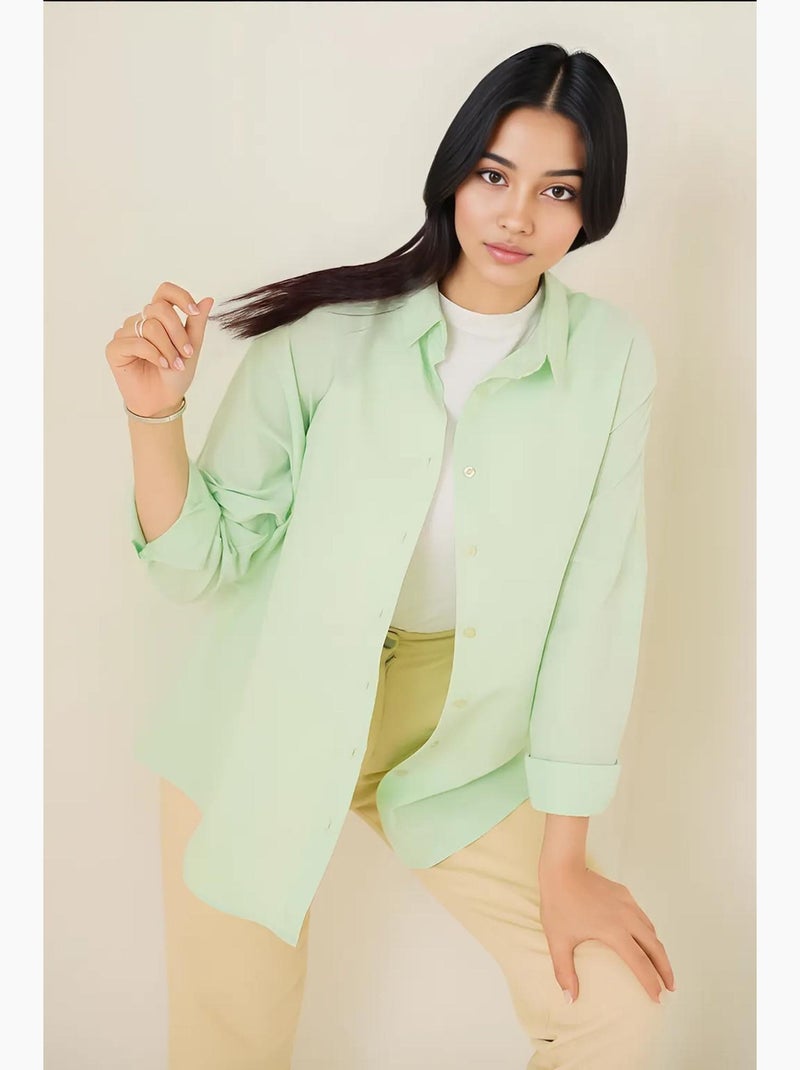 Camisa básica extragrande bdart Verde menta - Kiabi