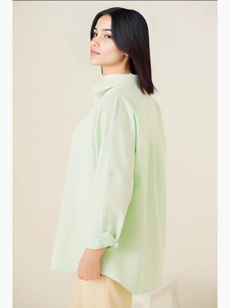 Camisa básica extragrande bdart Verde menta - Kiabi