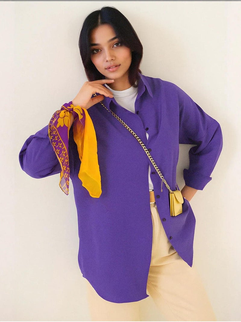 Camisa básica extragrande bdart Violeta - Kiabi