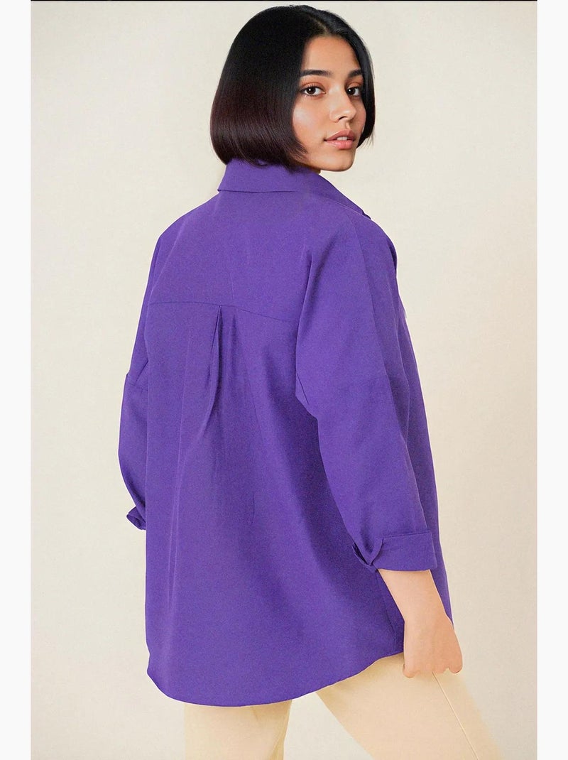 Camisa básica extragrande bdart Violeta - Kiabi