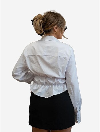 Camisa blanca con botones valletta hiccup