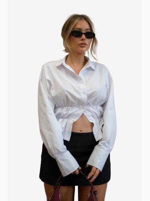 Camisa blanca con botones valletta hiccup - Kiabi Camisa blanca con botones valletta hiccup - Kiabi