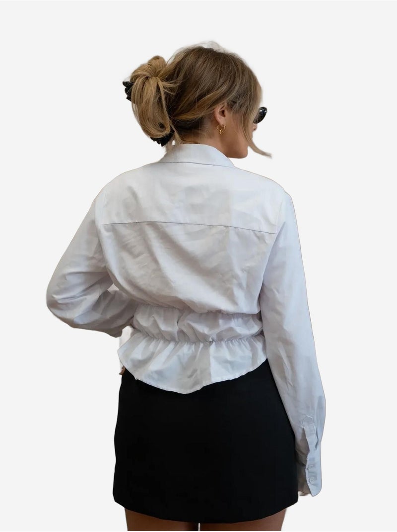 Camisa blanca con botones valletta hiccup Blanco - Kiabi