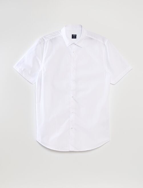 Camisa blanca de manga corta - Kiabi