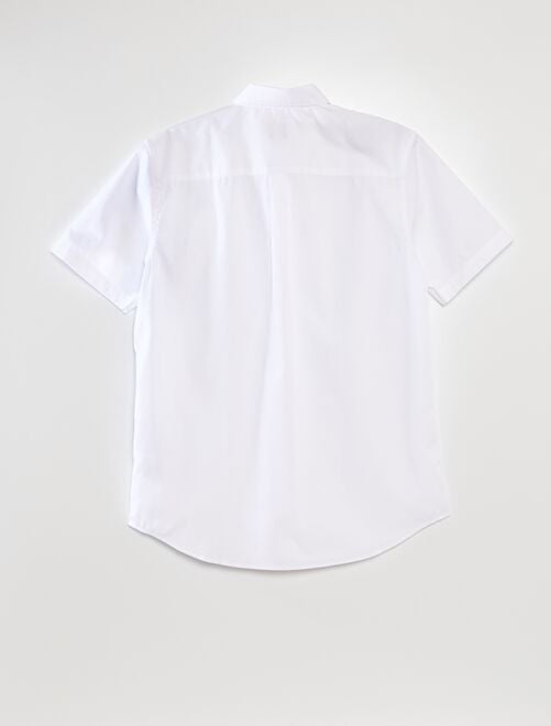 Camisa blanca de manga corta - Kiabi