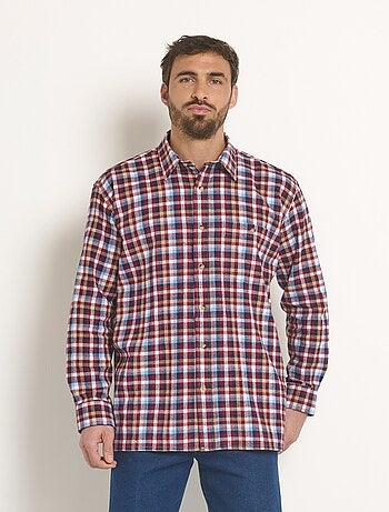 Camisa cálida de franela a cuadros - Afibel