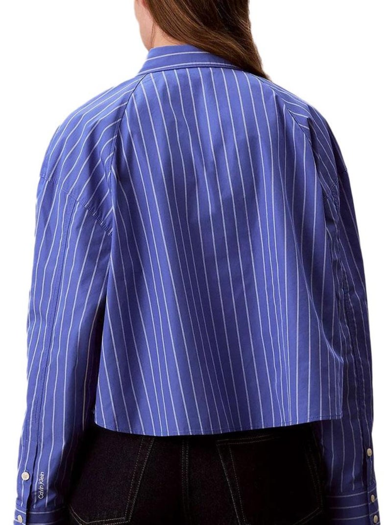 Camisa Calvin Klein Jeans Mujer Azul - Kiabi
