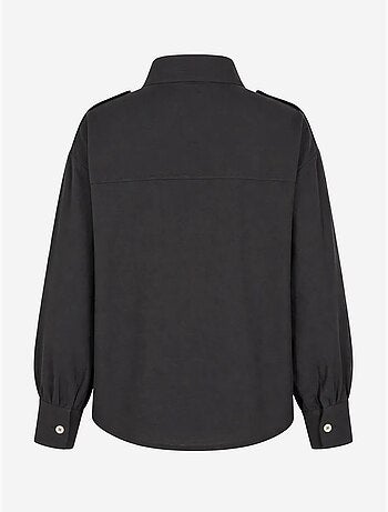 Camisa casual abotonada con cuello mao mixray