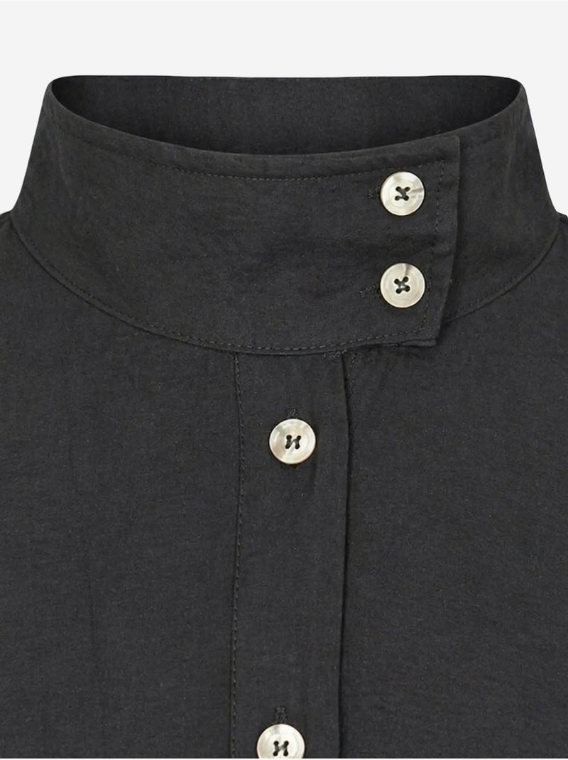 Camisa casual abotonada con cuello mao mixray Negro - Kiabi