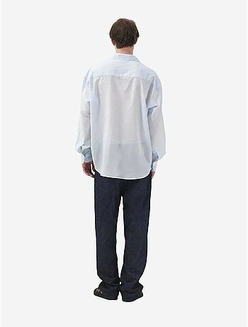 Camisa casual de manga larga de corte relajado con detalle anudado giesto