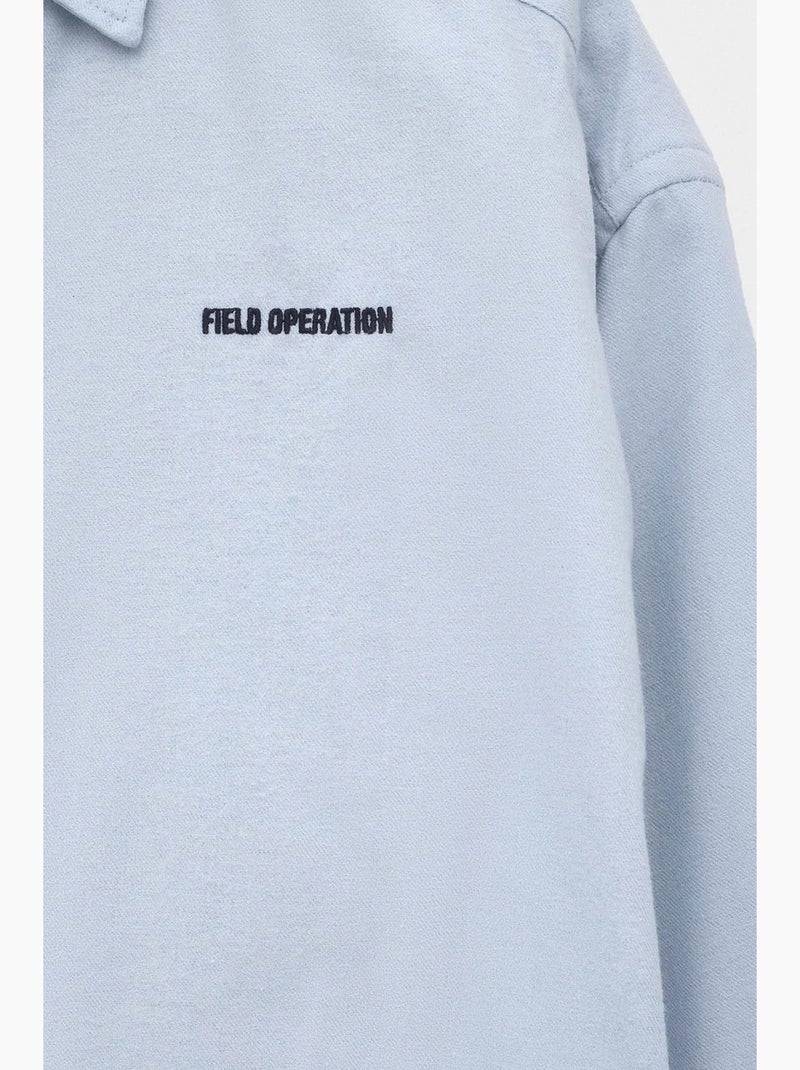 Camisa clásica de algodón giesto Azul cielo - Kiabi