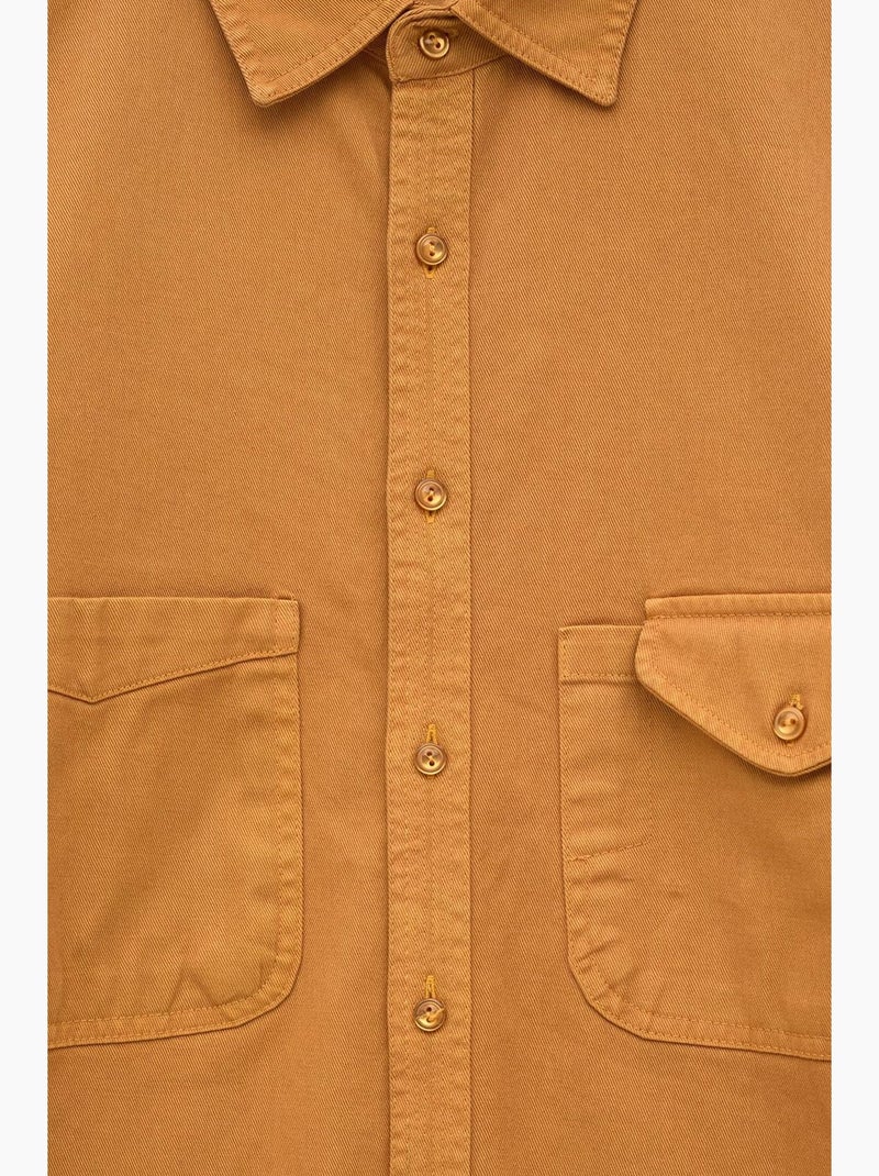 Camisa clásica giesto Camel - Kiabi