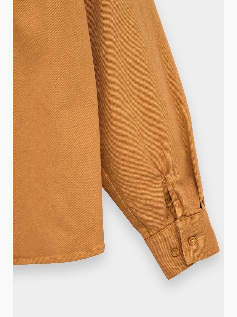Camisa clásica giesto Camel - Kiabi