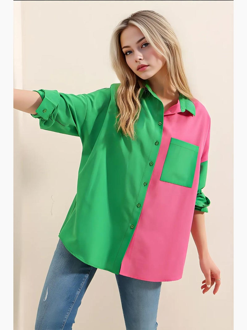 Camisa con bloques de color bdart Verde - Kiabi