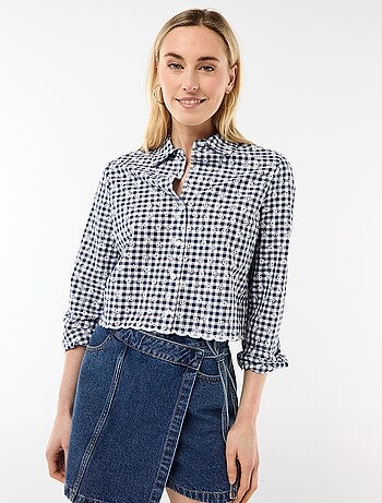 Camisa con bordados "all over