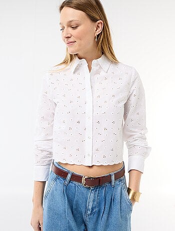 Camisa con bordados "all over