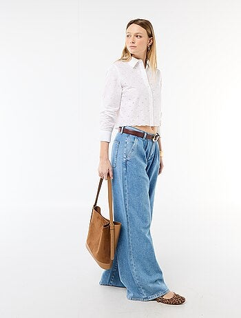 Camisa con bordados "all over