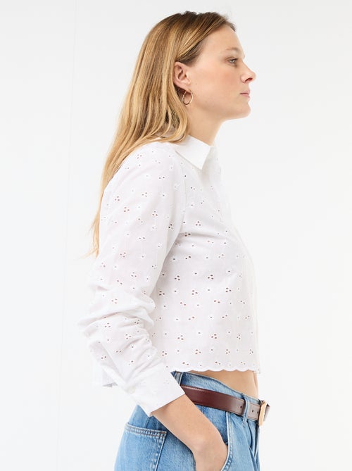 Camisa con bordados "all over" - Kiabi