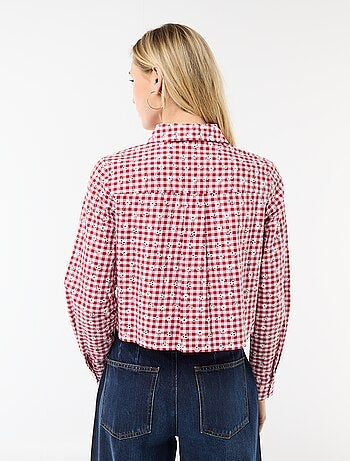 Camisa con bordados "all over