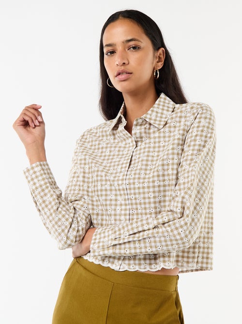 Camisa con bordados "all over" - Kiabi