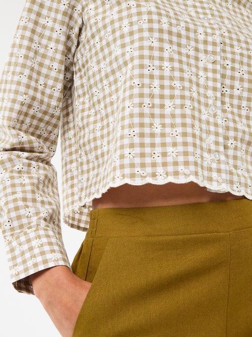 Camisa con bordados "all over" - Kiabi