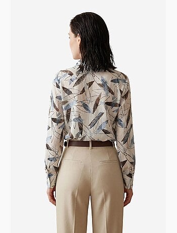 Camisa con botones y estampado tropical de mi moda my fashion